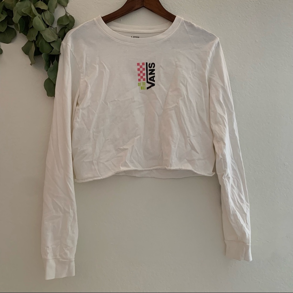 Small vans white long sleeve